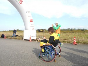 富山マラソンのゴールの瞬間②