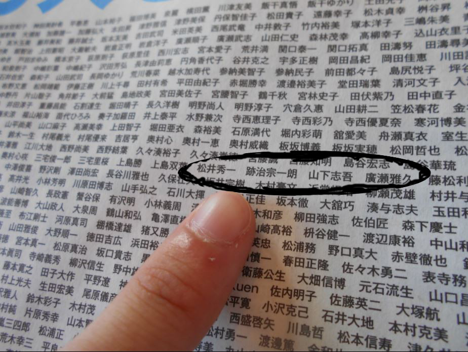 参加者名簿から
