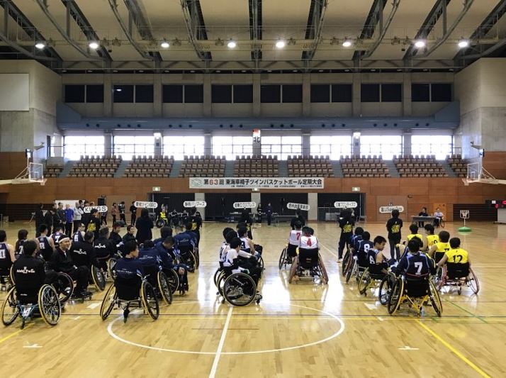 ツインバスケの開会式